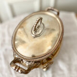 Silver metal tureen