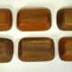Lot de 6 coupelles en teck 15 x 10