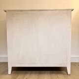 Wooden chest of drawers with tapered legs