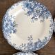 6 assiettes plates en terre de fer Gien "fleur d'automne"