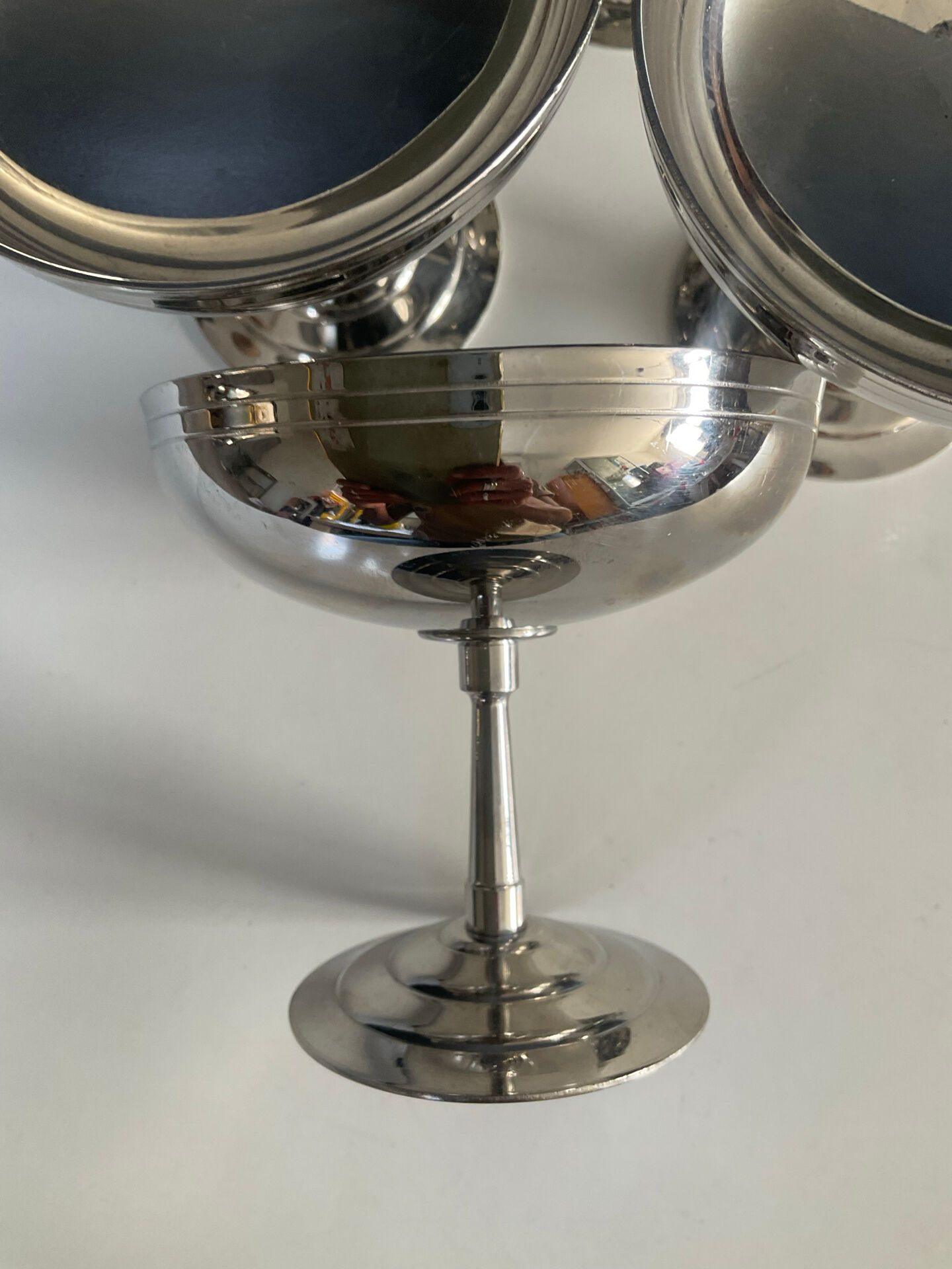 Set of 6 vintage stainless steel ice cream bowls