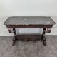 Restoration period console in flamed mahogany