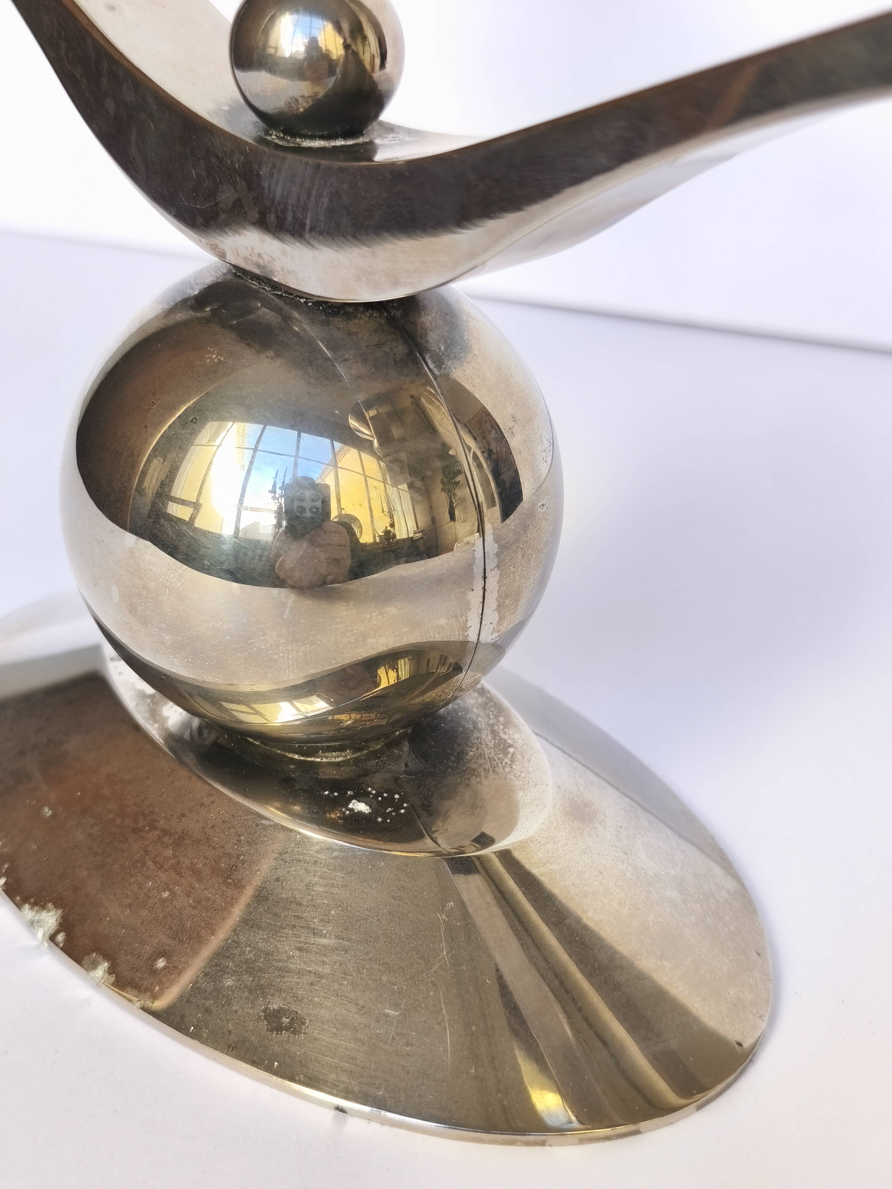 Art Deco Metal Candle Holder