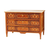 Mahogany and walnut chest of drawers