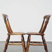 Antique set of 4 wooden dining chairs from the 19th century