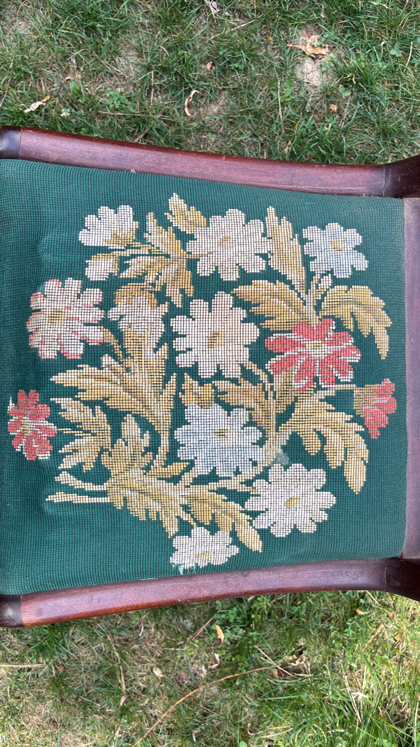 Vintage upholstery wooden chair