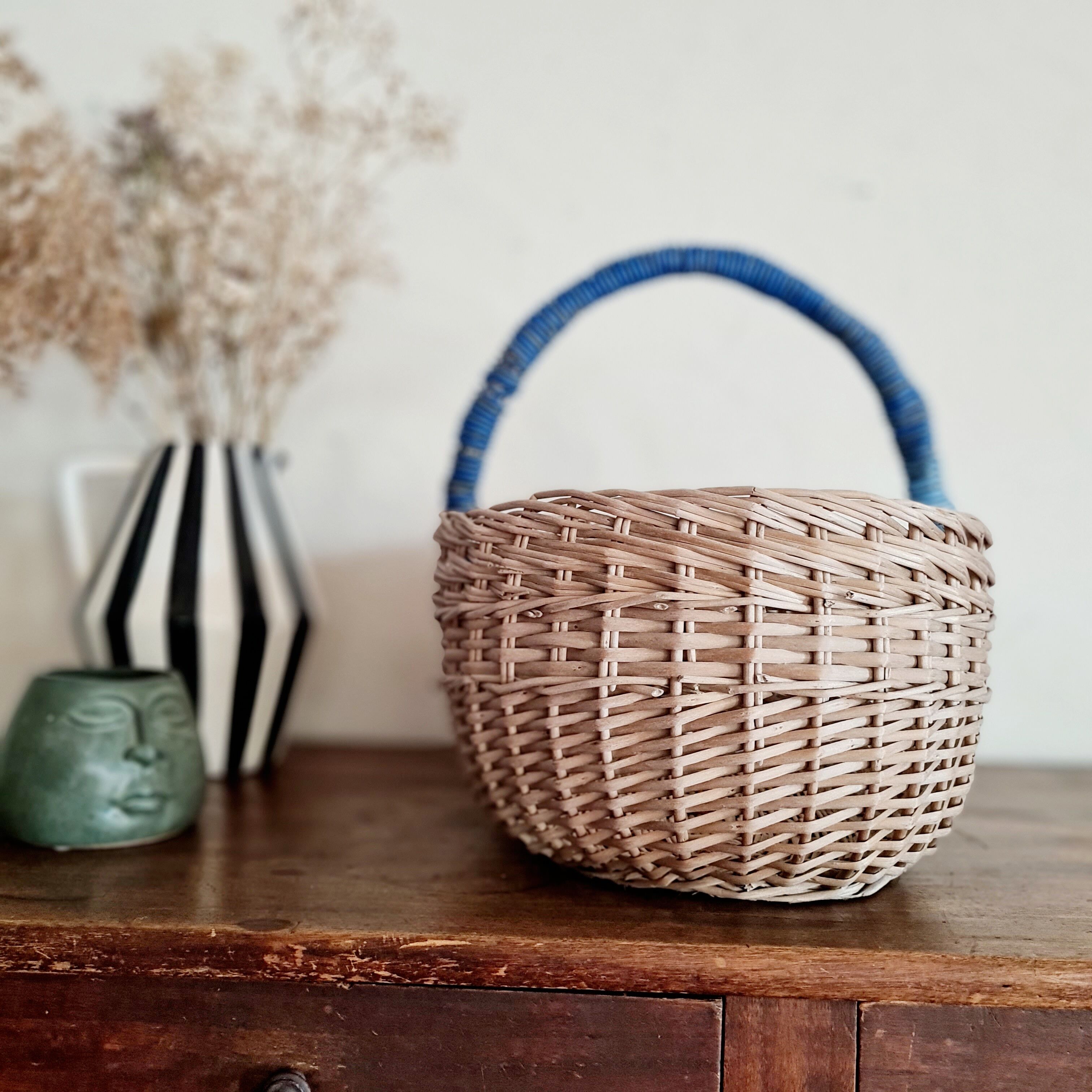 Antique rattan basket