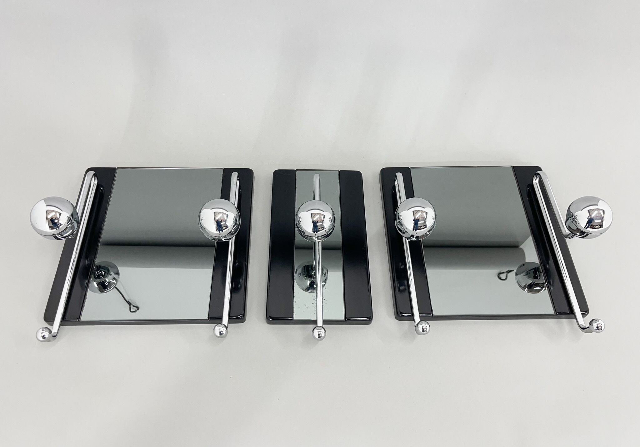 Set of 3 coat racks 1970