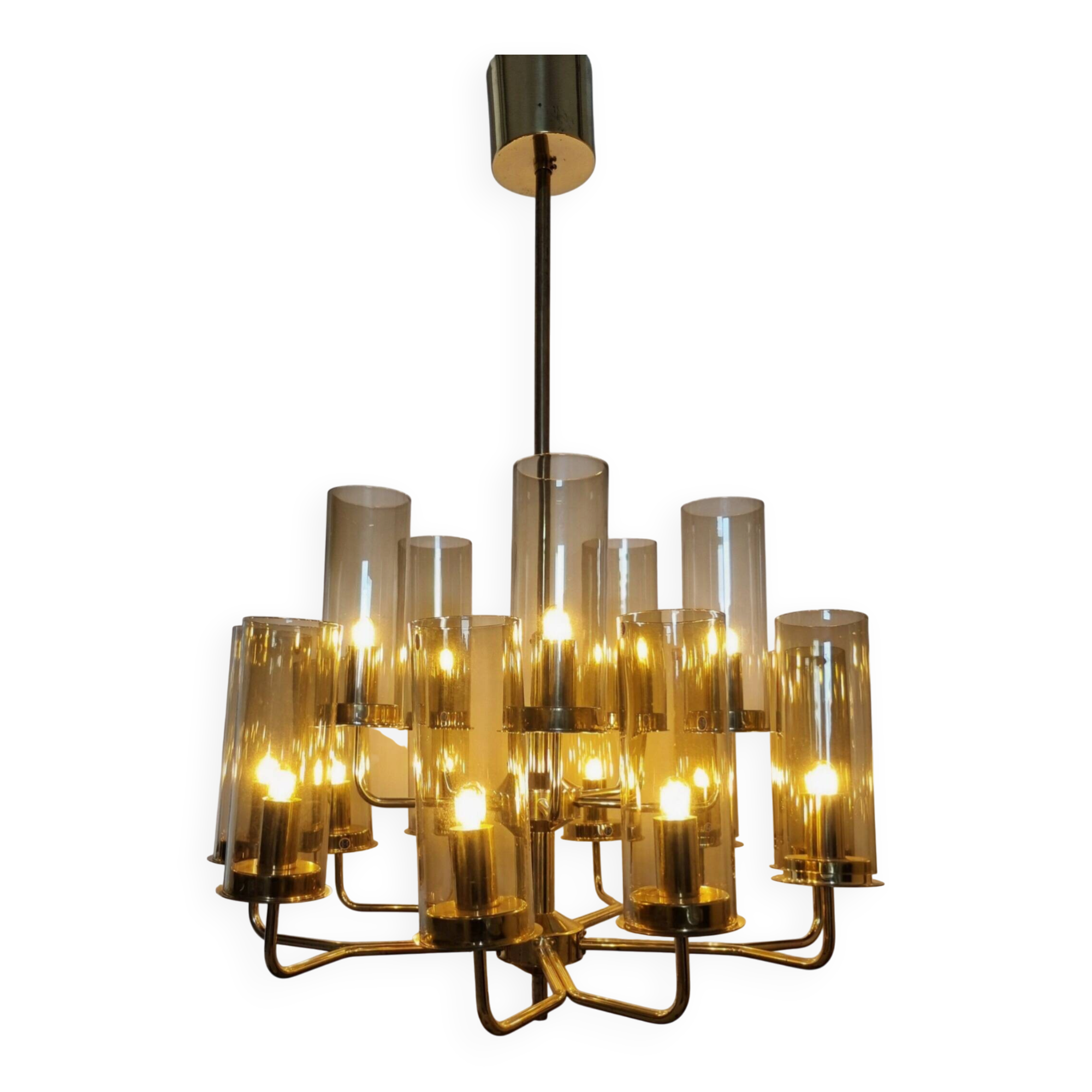 Chandelier model T434 by Hans Agne Jakobsson, Sweden 1960s