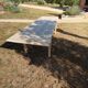 Extendable farmhouse table in solid patinated oak