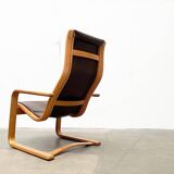 Vintage Swedish armchair model Lamello in beech by Yngve Ekström for Swedese, 1970s.