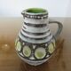 Green and grey ceramic pitcher 60s