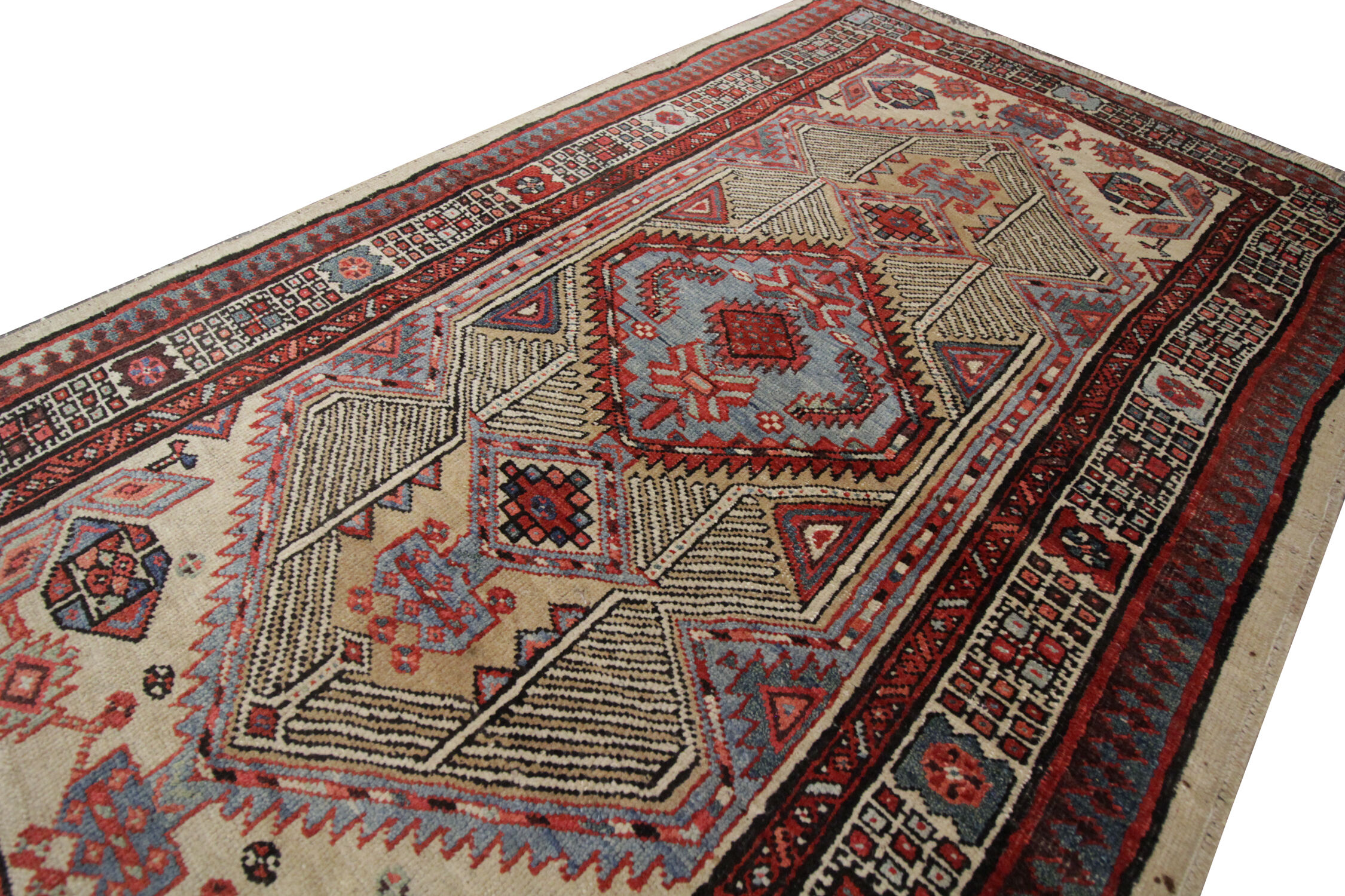 Antique handmade persian wool sarab rug- 166x102cm