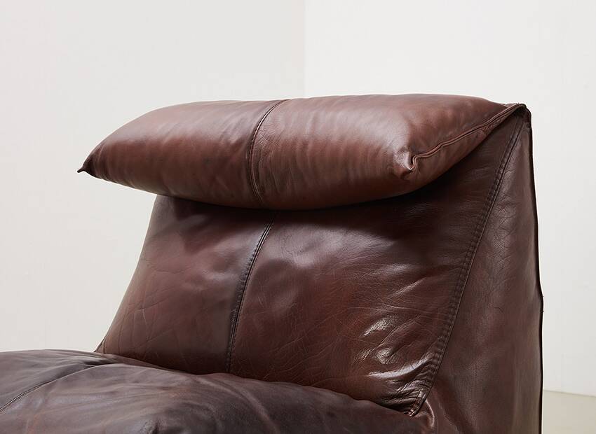 Early Bambole Lounge Chair + Ottoman by Mario Bellini for C&B Italia 1972