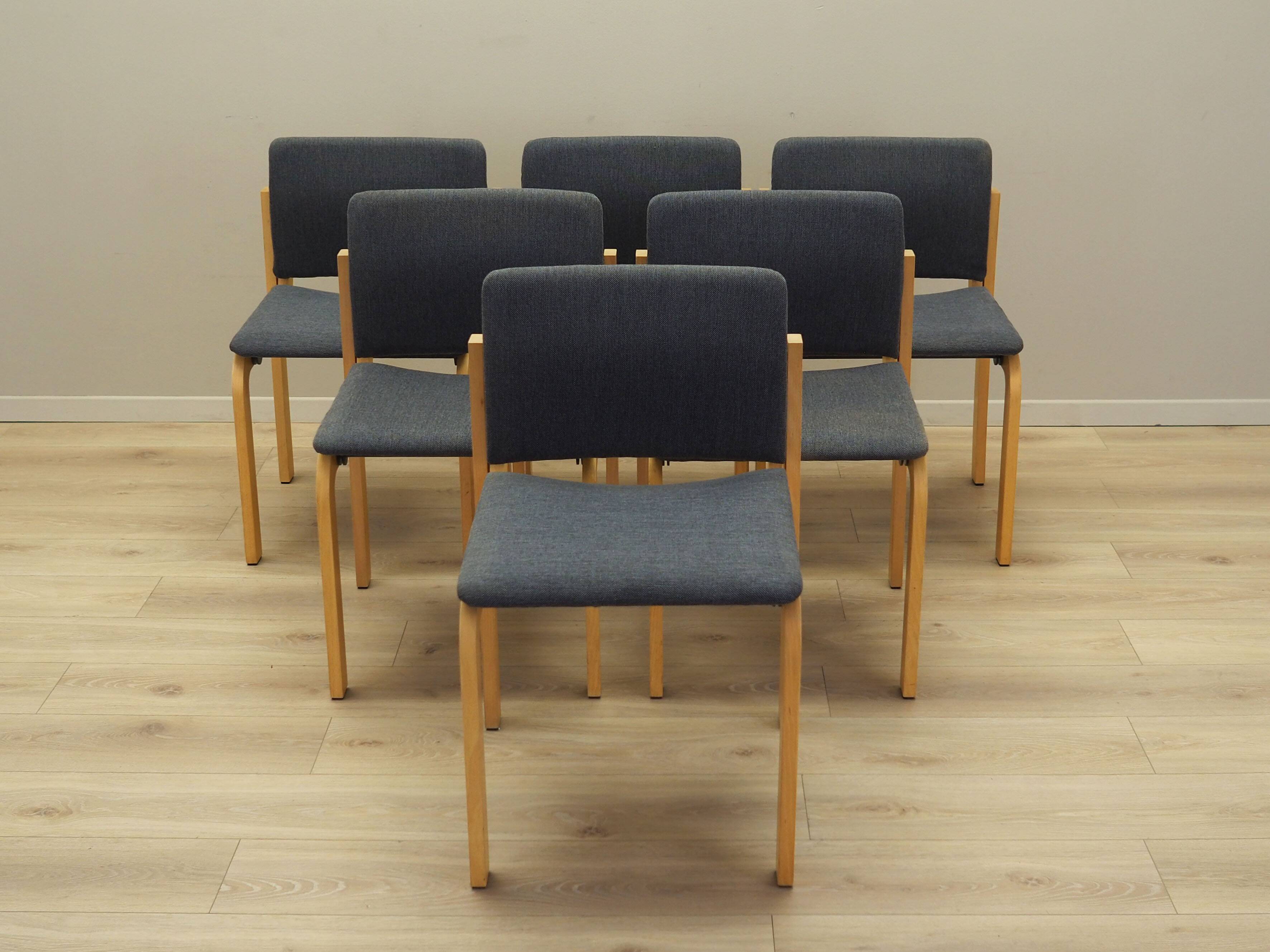 Ensemble de six chaises, design danois, années 1980, édition : Fritz Hansen