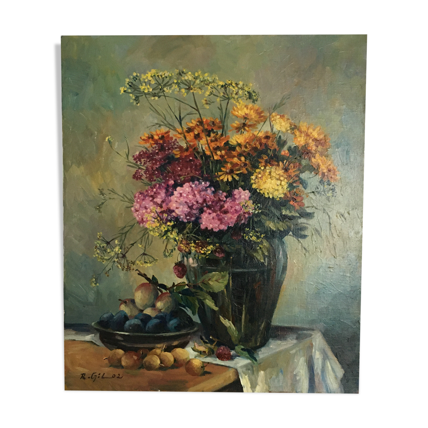 Painting flowers and fruits