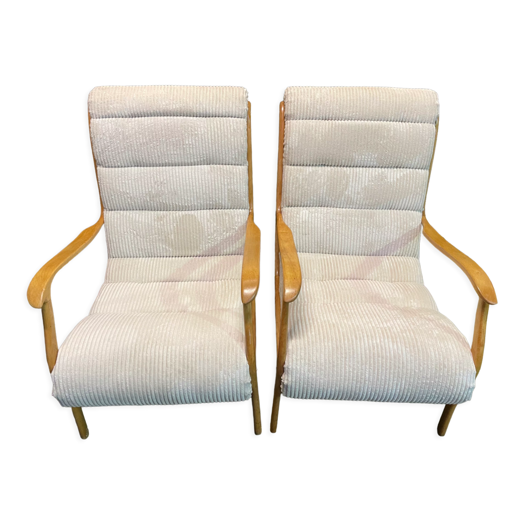 Pair of armchairs by Ezio Longhi for Elam Italy 1950
