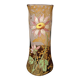 Antique Legras vase – Brown smoked glass with gilded floral enamel – Art Nouveau