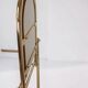 Coiffeuse vanity vintage en laiton avec tabouret