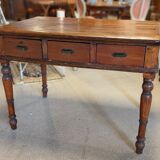 Table bureau en pin début 20ieme