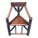 Brutalist Carved Oak Tripod Monk Chair, Sweden, 1930s