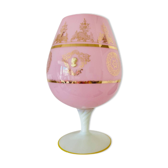 Large Italian opaline cup with small relief cameos.