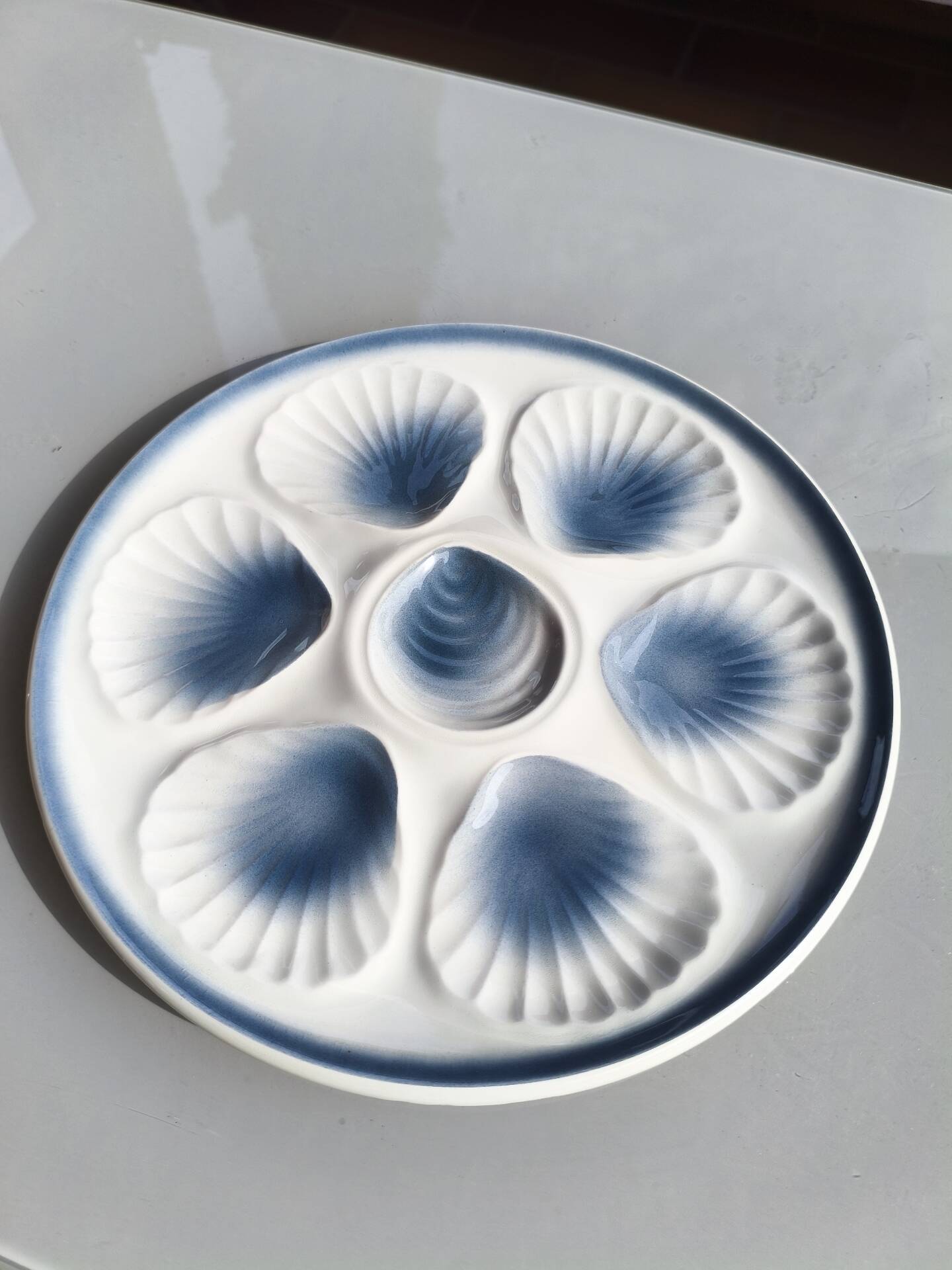 6 oyster plates Moulin des Loups