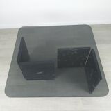 Coffee table design 80s vintage marble glass