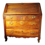 Commode scriban en noyer d'époque LouisXV 18 ème
