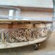 Appetizer tray, servant silver metal and its 5 ramekins 1930s cut glass