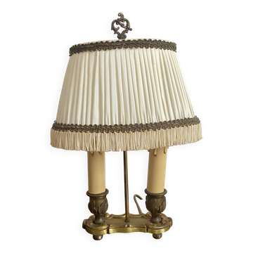 Lampe bouillote  2  feux en laiton