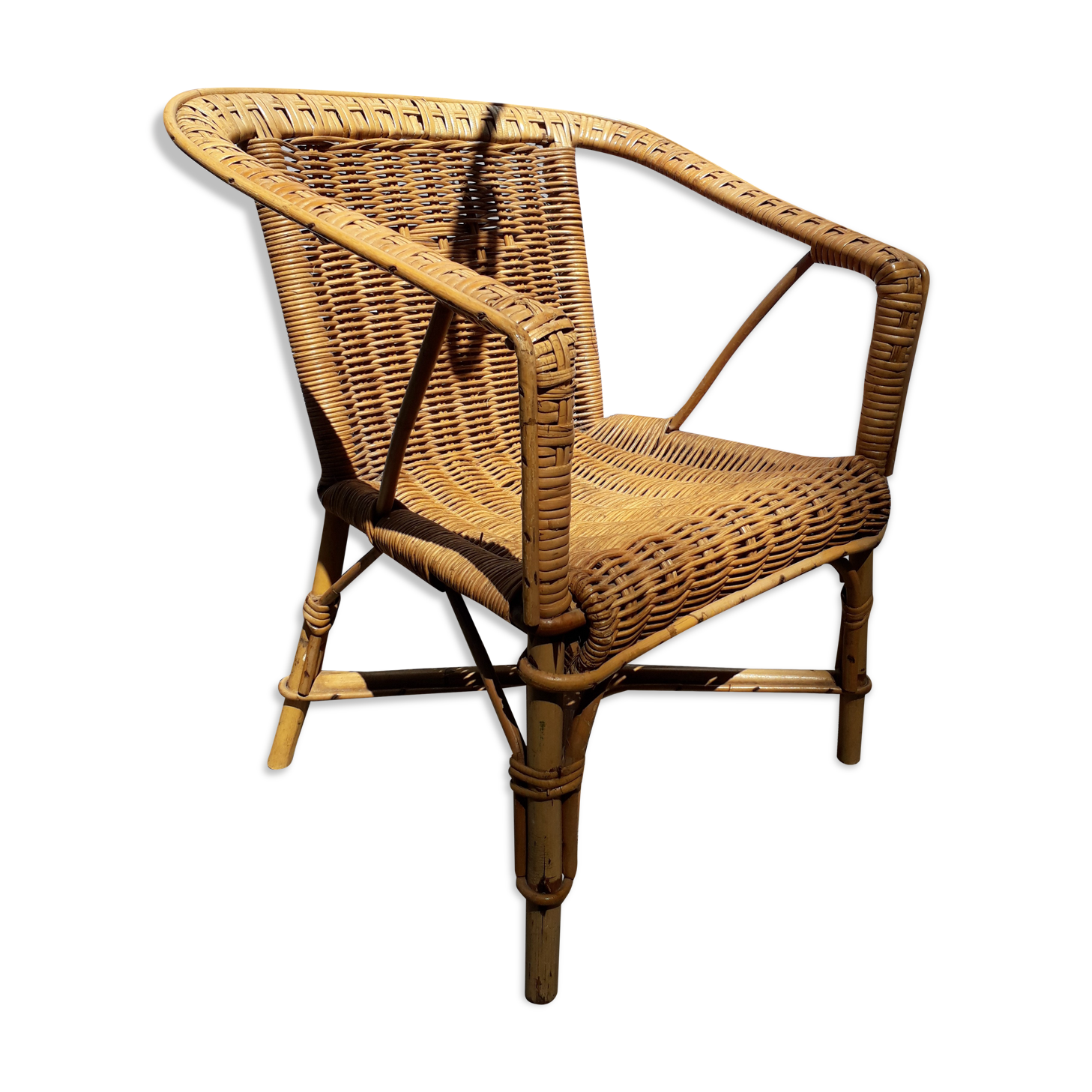 fauteuil enfant en rotin