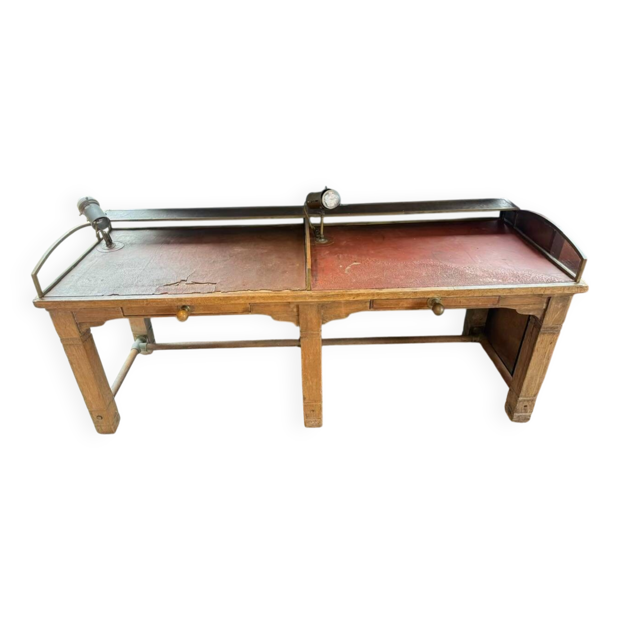 Old french bank table early 20th century trade furniture table