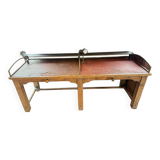Ancienne table de banque de France debut XXème meuble de metier table