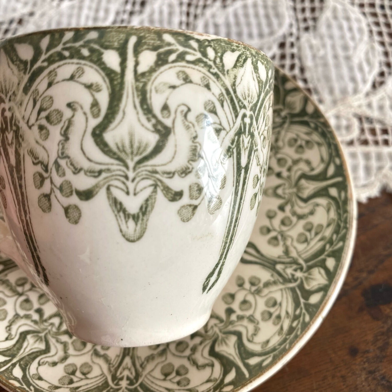 Ironstone cup Creil and Montereau