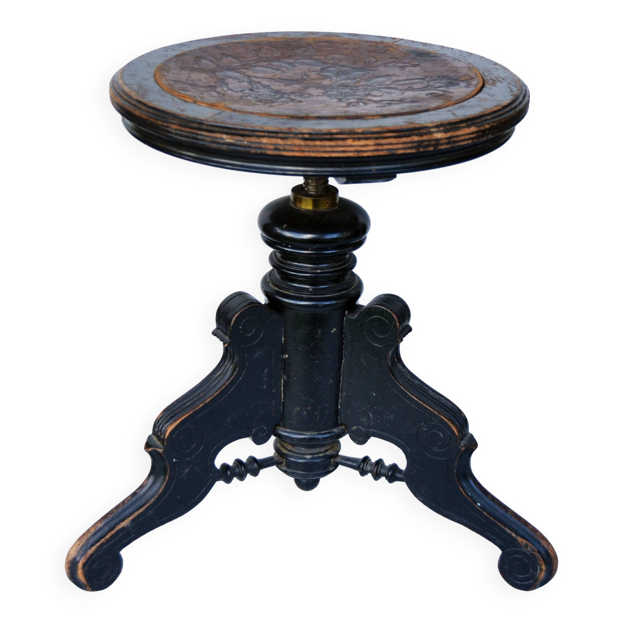 Tabouret de piano Napoléon III avec vis