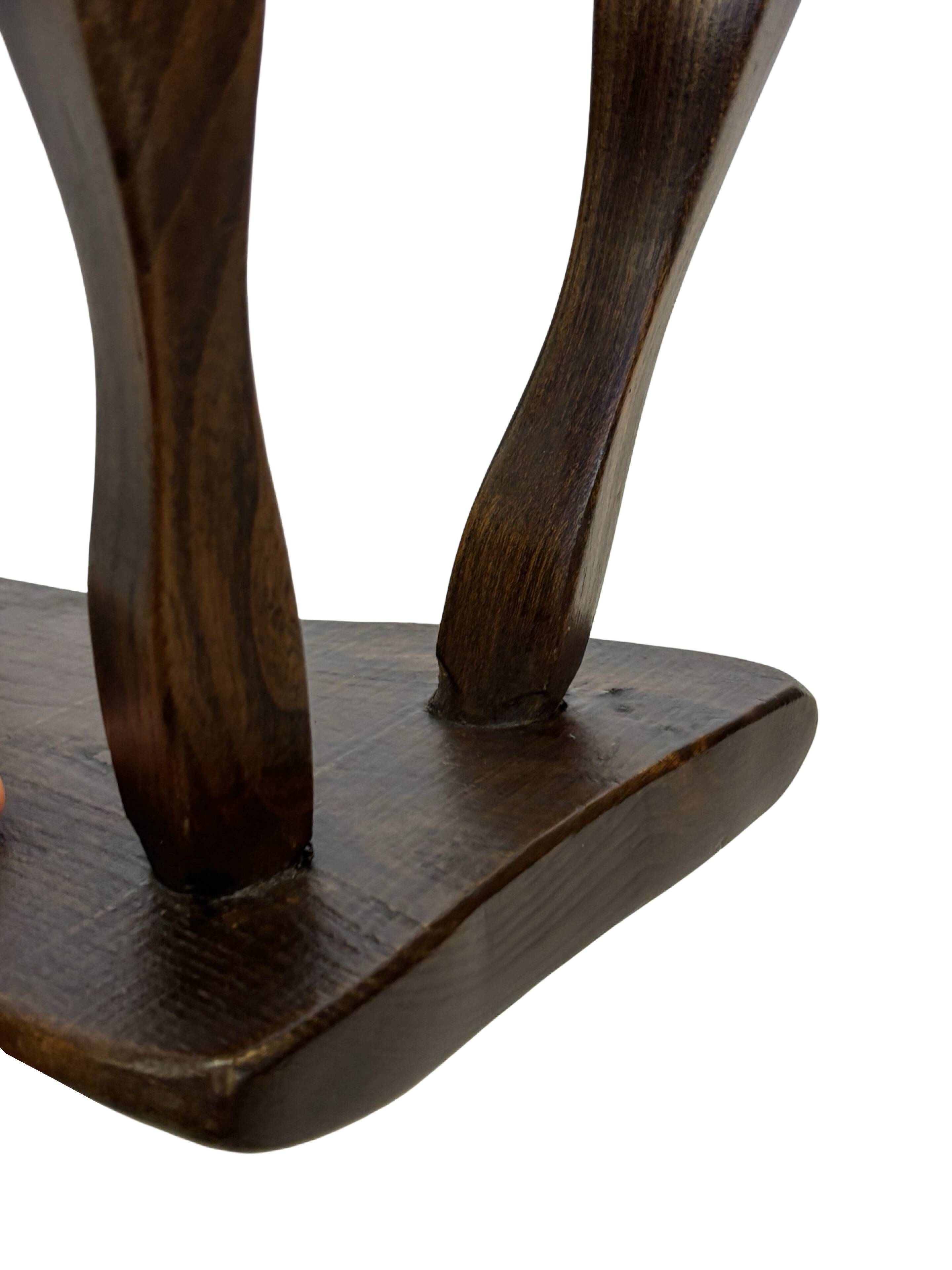 Mid-Century Organic Wooden Side Tables, circa 1960's wabi sabi brutalist