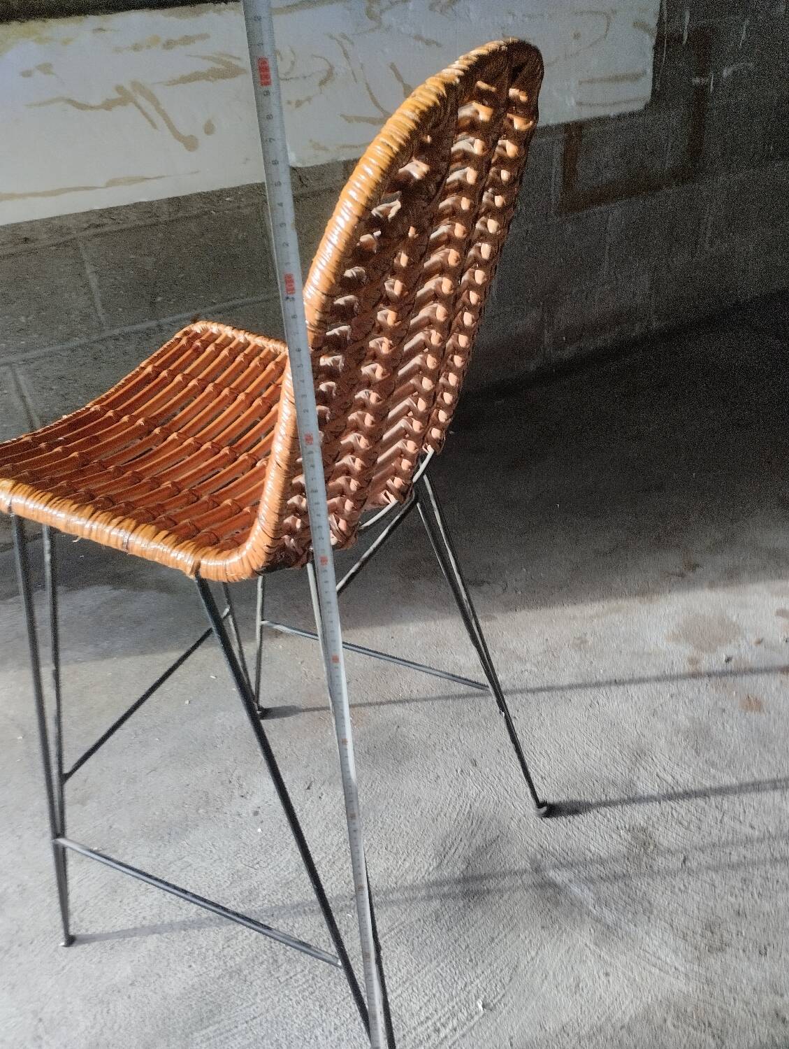 Rattan bar stool