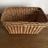 Panier de rangement ancien en rotin des vanniers XS