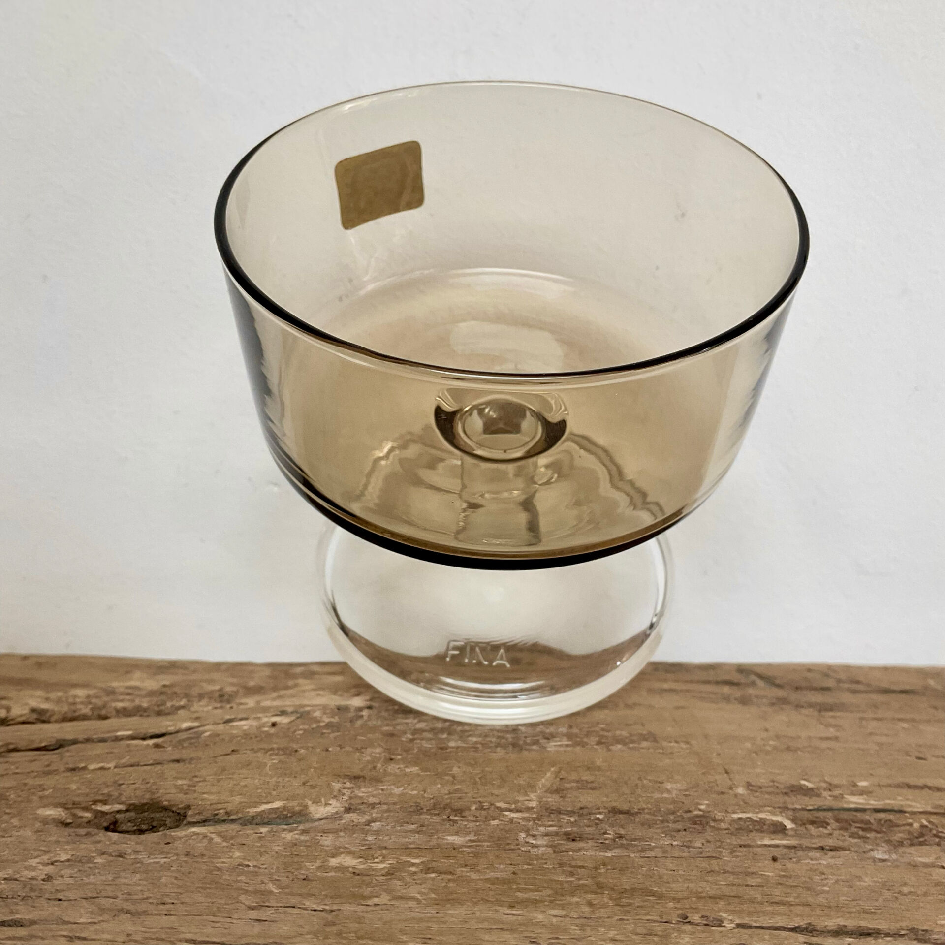 6 vintage smoked glass coupes model "Sweden" France