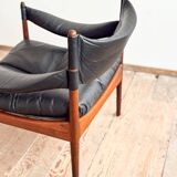 Ensemble danoise avec fauteuil, repose-pieds et table par Kristian Vedel