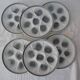 6 Plates oysters mills wolves 430112 shade of gray faience L1