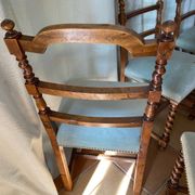 Six turned wooden chairs