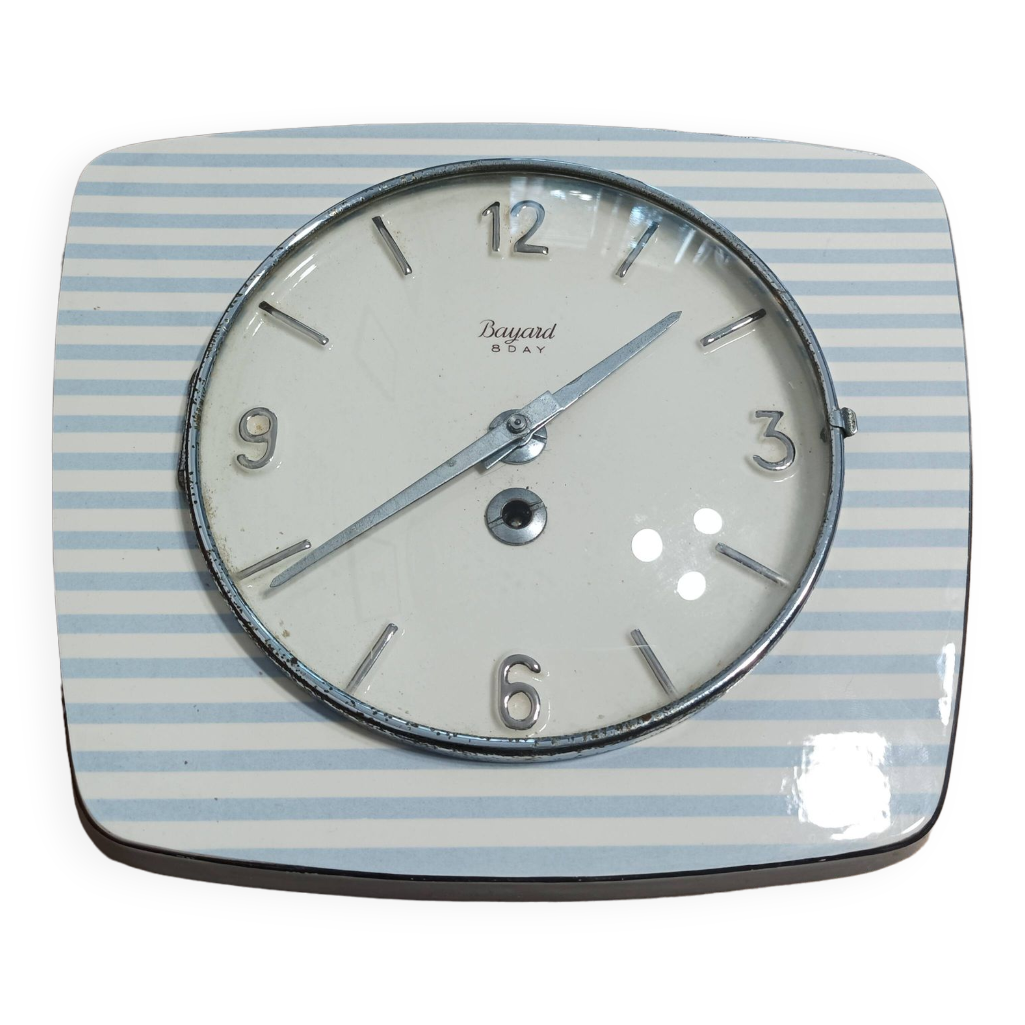 Ceramic wall clock + vintage bayard key