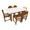 Table vintage Hank Lowenstein Padua et 6 chaises, des années 70
