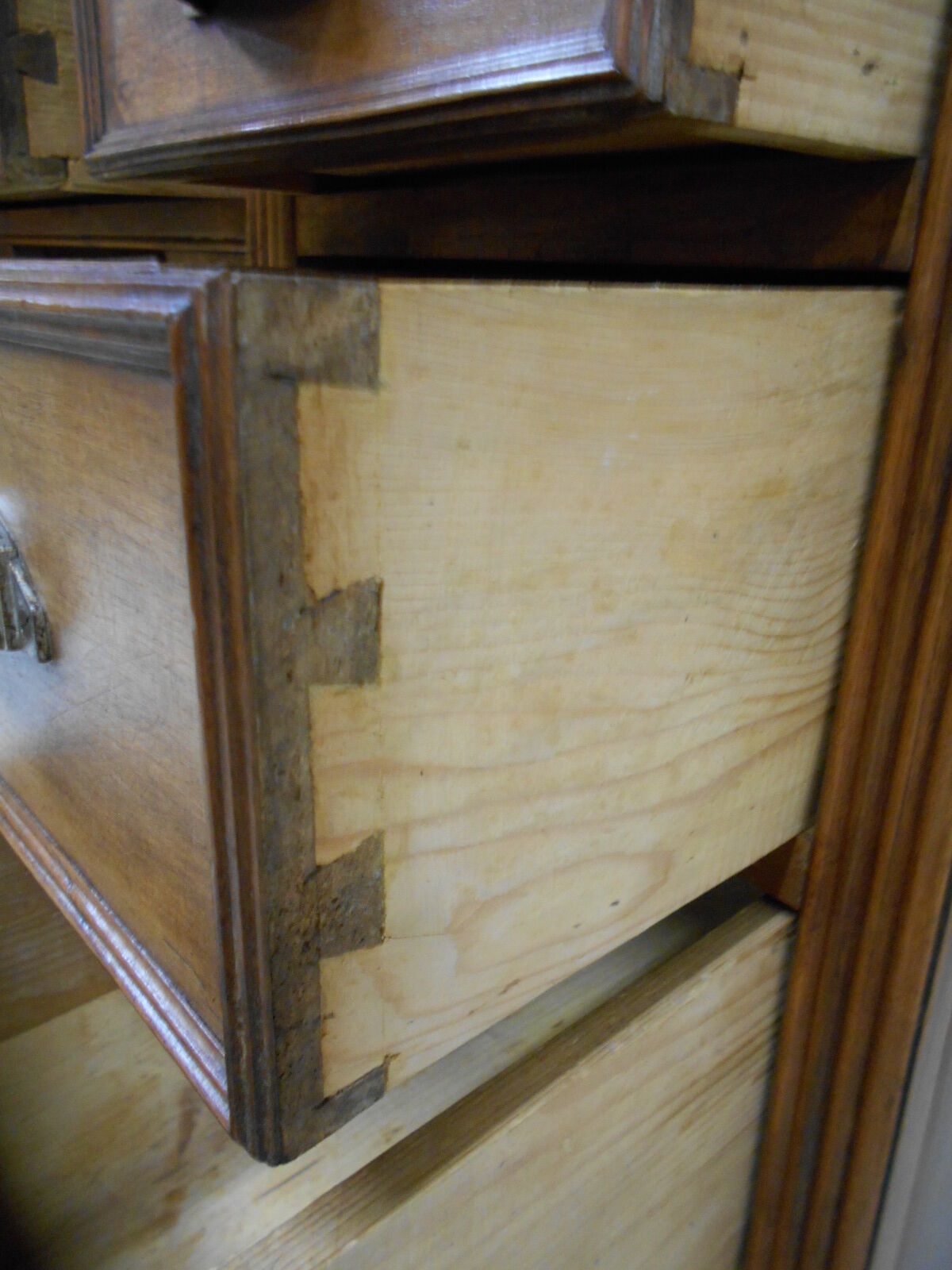 Coffered walnut desk
