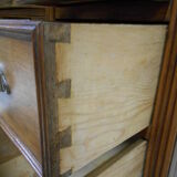 Coffered walnut desk