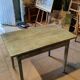 Farmhouse table green patina