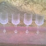 Six verres en cristal