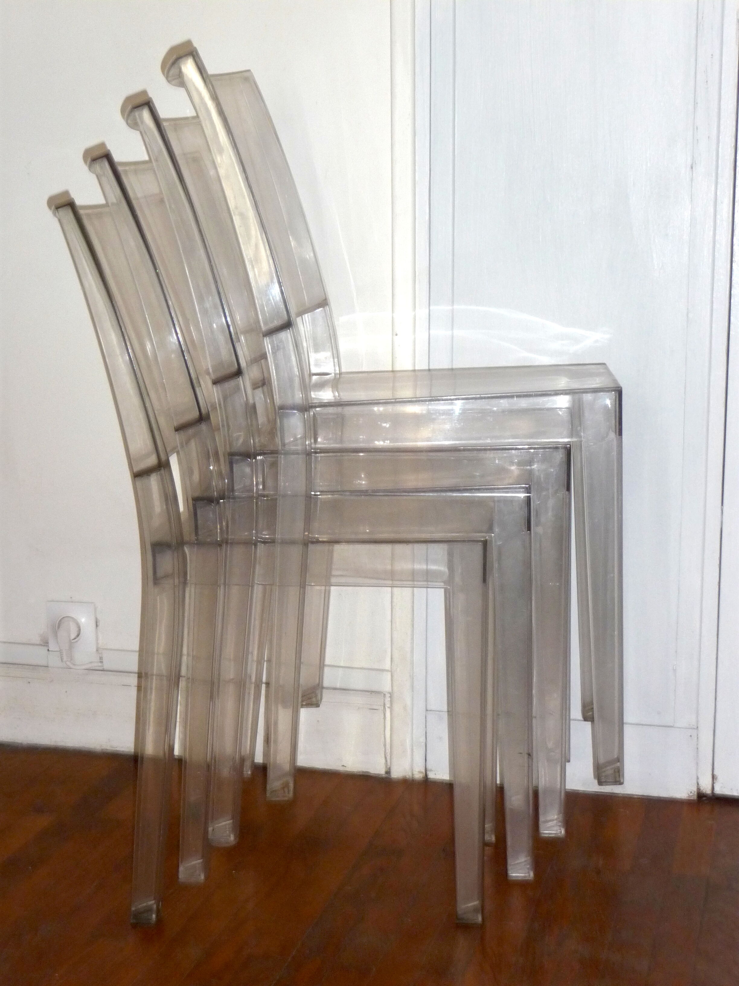 4 chairs "La Marie" design by Philippe Starck in 1999 edited by Kartell in 2003